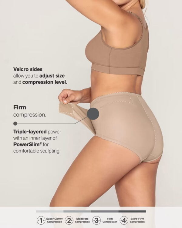 Firm Compression Postpartum Panty with Adjustable Belly Wrap - Image 2