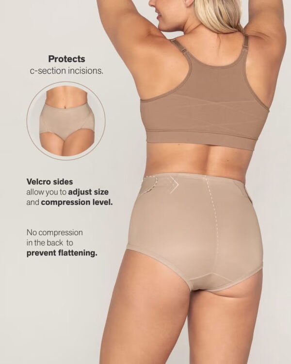 Firm Compression Postpartum Panty with Adjustable Belly Wrap - Image 3