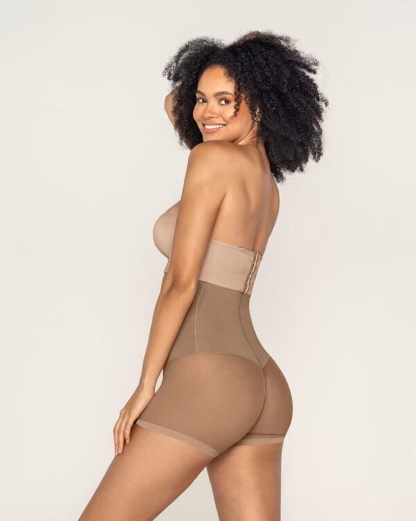 Firm Compression High-Waisted Sheer Short Shaper - Image 4