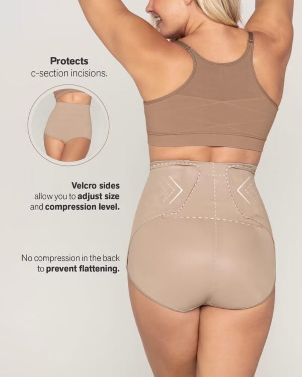 High-Waisted Firm Compression Postpartum Panty with Belly Wrap - Image 5